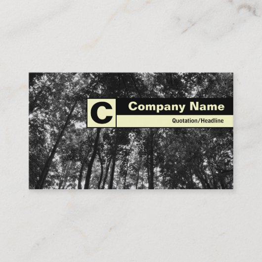 Edge Labelmonogram - Woodland Canopy Visitekaartje (Voorkant)