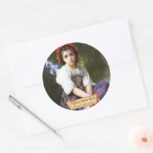 "Edge of the brook" Pre-Raphaelite Bookplate Ronde Sticker (Envelop)