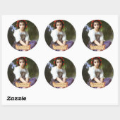 "Edge of the brook" Pre-Raphaelite Bookplate Ronde Sticker (Vel)