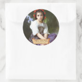 "Edge of the brook" Pre-Raphaelite Bookplate Ronde Sticker (Tas)