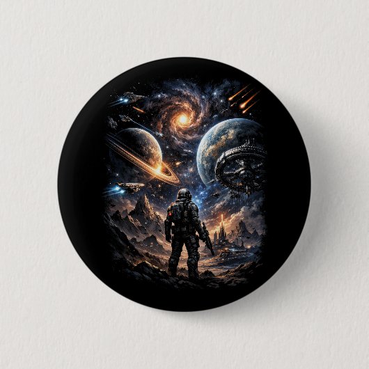 Edge of the Galaxy Ronde Button 5,7 Cm (Voorkant)