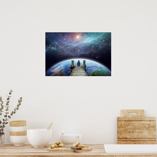 Edge of the Multiverse: Contemplative Space Art Poster (Keuken)