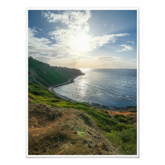 Edge of the Sunlit Coast Foto Afdruk (Voorkant)