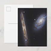 Edge-On Galaxy NGC 4302 & gekantelde Galaxy NGC 42 Briefkaart (Voorkant / Achterkant)