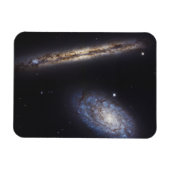 Edge-On Galaxy NGC 4302 & gekantelde Galaxy NGC 42 Magneet (Horizontaal)