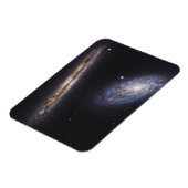 Edge-On Galaxy NGC 4302 & gekantelde Galaxy NGC 42 Magneet (Linkerzijde)