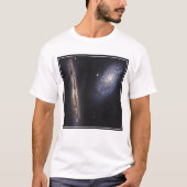 Edge-On Galaxy NGC 4302 & gekantelde Galaxy NGC 42 T-shirt (Voorkant)