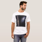 Edge-On Galaxy NGC 4302 & gekantelde Galaxy NGC 42 T-shirt (Voorkant volledig)