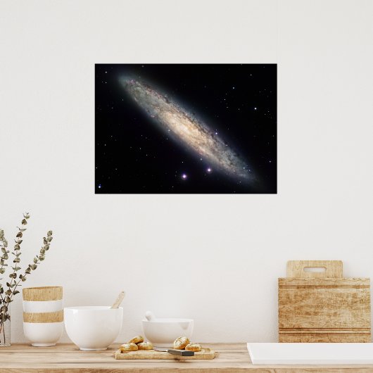 Edge-on Spiral Galaxy NGC 253 Poster (Keuken)