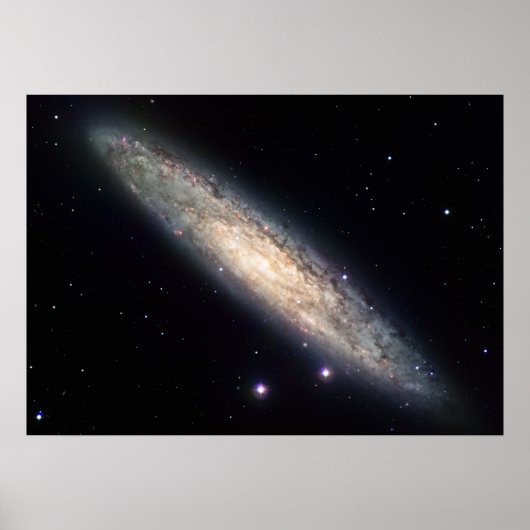 Edge-on Spiral Galaxy NGC 253 Poster (Voorkant)