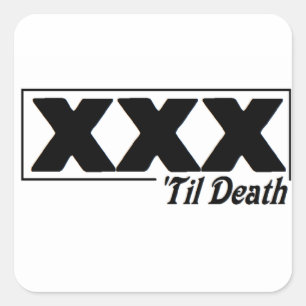 EDGE TIL DEATH - Square sticker. Vierkante Sticker
