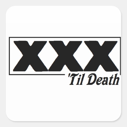 EDGE TIL DEATH - Vierkante sticker. Sticker (Voorkant)