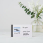 Edge UFO-onderzoeker - grijs Visitekaartje (Staand voorkant)