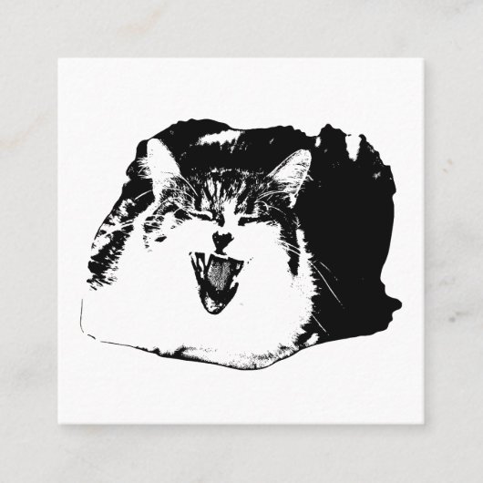 Edge Work, Signature Meow Vierkante Visitekaartje (Voorkant)