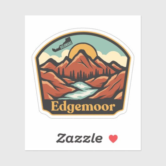 Edgemoor, Delaware  Sticker (Vel)