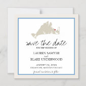 Edgertown Martha's Vineyard Wedding Save the Date Magnetische Uitnodiging (Voorkant)