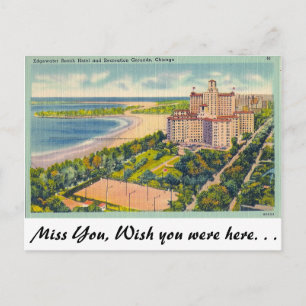Edgewater Beach, Chicago, Ill. Briefkaart