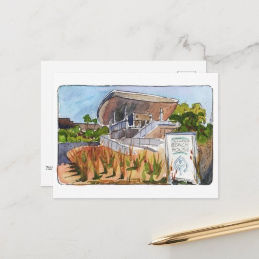 Edgewater Beach House Briefkaart (Voorkant / Achterkant in situ)