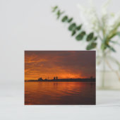 Edgewater, NJ Silhouette - H ansichtkaart Briefkaart (Staand voorkant)