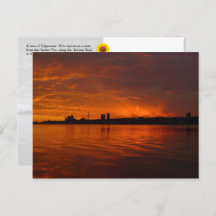 Edgewater, NJ Skyline - H briefkaart