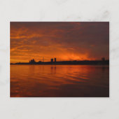 Edgewater, NJ Skyline - H briefkaart (Voorkant)