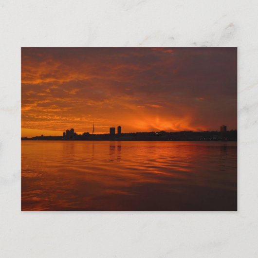 Edgewater, NJ Skyline - H briefkaart (Voorkant)