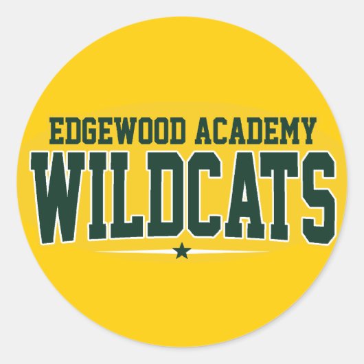 Edgewood Academie; Wildcats Ronde Sticker (Voorkant)
