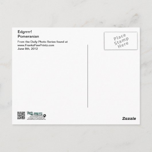 Edgrr #3 - Pommeren Briefkaart (Achterkant)