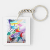 Edgy Abstract Art Sleutelhanger (Achterkant)