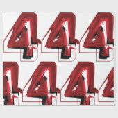 Edgy Abstract Rood en Zwart Nummer 4 Cadeaupapier (Vlak)