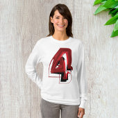 Edgy Abstract Rood en Zwart Nummer 4 T-shirt