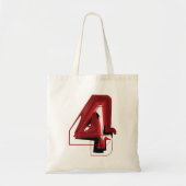 Edgy Abstract Rood en Zwart Nummer 4 Tote Bag (Voorkant)