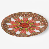 Edgy African Pattern Art Paper Borden Papieren Bordje (Gekanteld)