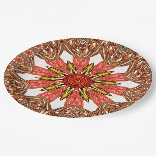 Edgy African Pattern Art Paper Borden Papieren Bordje (Gekanteld)