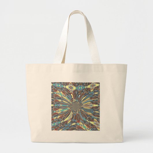 Edgy African Urban Pop Art Abstract optisch ontwer Grote Tote Bag (Voorkant)