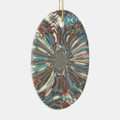 Edgy African Urban Pop Art Abstract optisch ontwer Keramisch Ornament (Rechts)