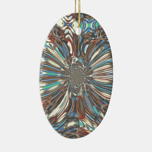 Edgy African Urban Pop Art Abstract optisch ontwer Keramisch Ornament (Rechts)