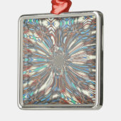 Edgy African Urban Pop Art Abstract optisch ontwer Metalen Ornament (Links)