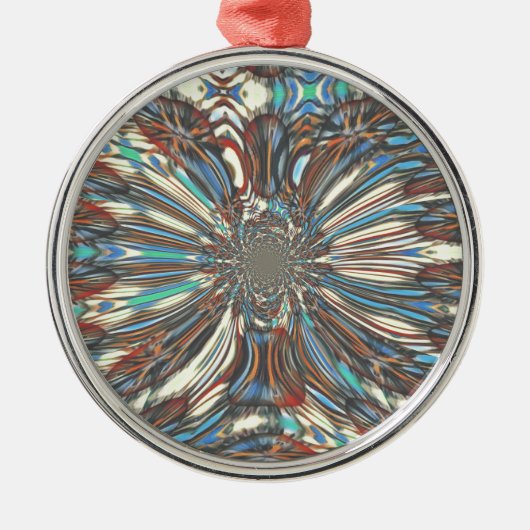 Edgy African Urban Pop Art Abstract optisch ontwer Metalen Ornament (Voorkant)