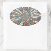 Edgy African Urban Pop Art Abstract optisch ontwer Ovale Sticker (Tas)