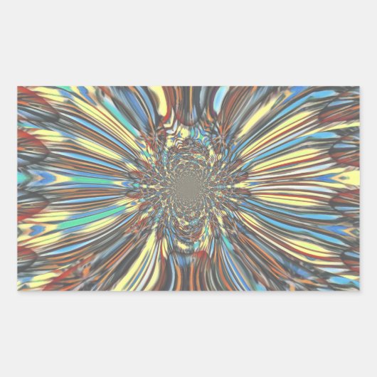 Edgy African Urban Pop Art Abstract optisch ontwer Rechthoekige Sticker (Voorkant)