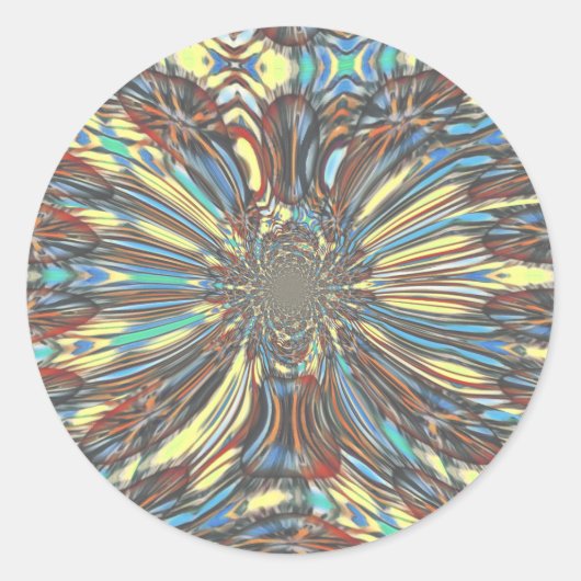Edgy African Urban Pop Art Abstract optisch ontwer Ronde Sticker (Voorkant)