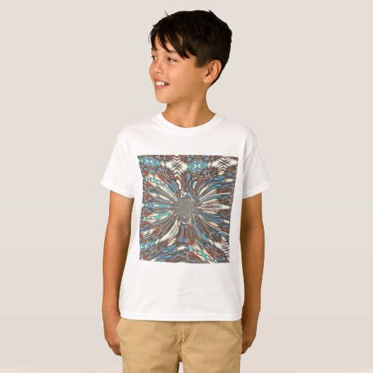 Edgy African Urban Pop Art Abstract optisch ontwer T-shirt (Voorkant volledig)