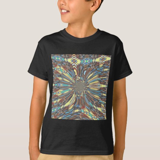 Edgy African Urban Pop Art Abstract optisch ontwer T-shirt (Voorkant)