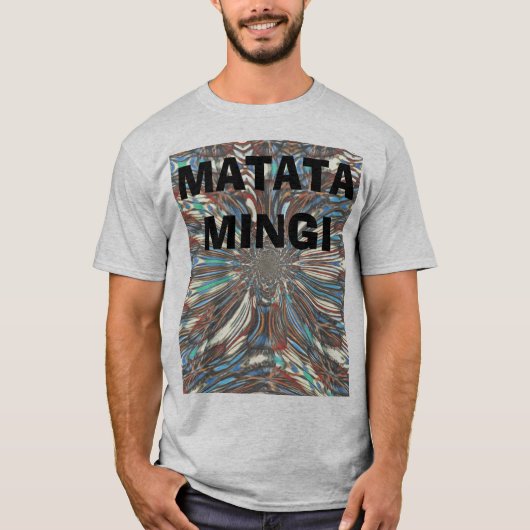 Edgy African Urban Pop Art Abstract optisch ontwer T-shirt (Voorkant)