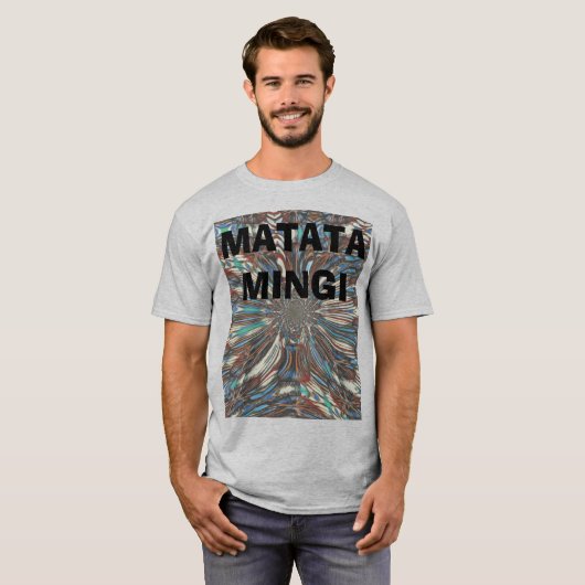 Edgy African Urban Pop Art Abstract optisch ontwer T-shirt (Voorkant volledig)