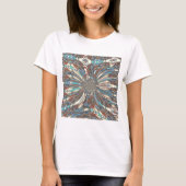 Edgy African Urban Pop Art Abstract optisch ontwer T-shirt (Voorkant)