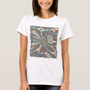 Edgy African Urban Pop Art Abstract optisch ontwer T-shirt
