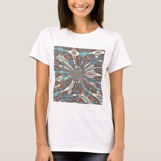 Edgy African Urban Pop Art Abstract optisch ontwer T-shirt (Voorkant)