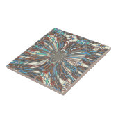 Edgy African Urban Pop Art Abstract optisch ontwer Tegeltje (Zijkant)